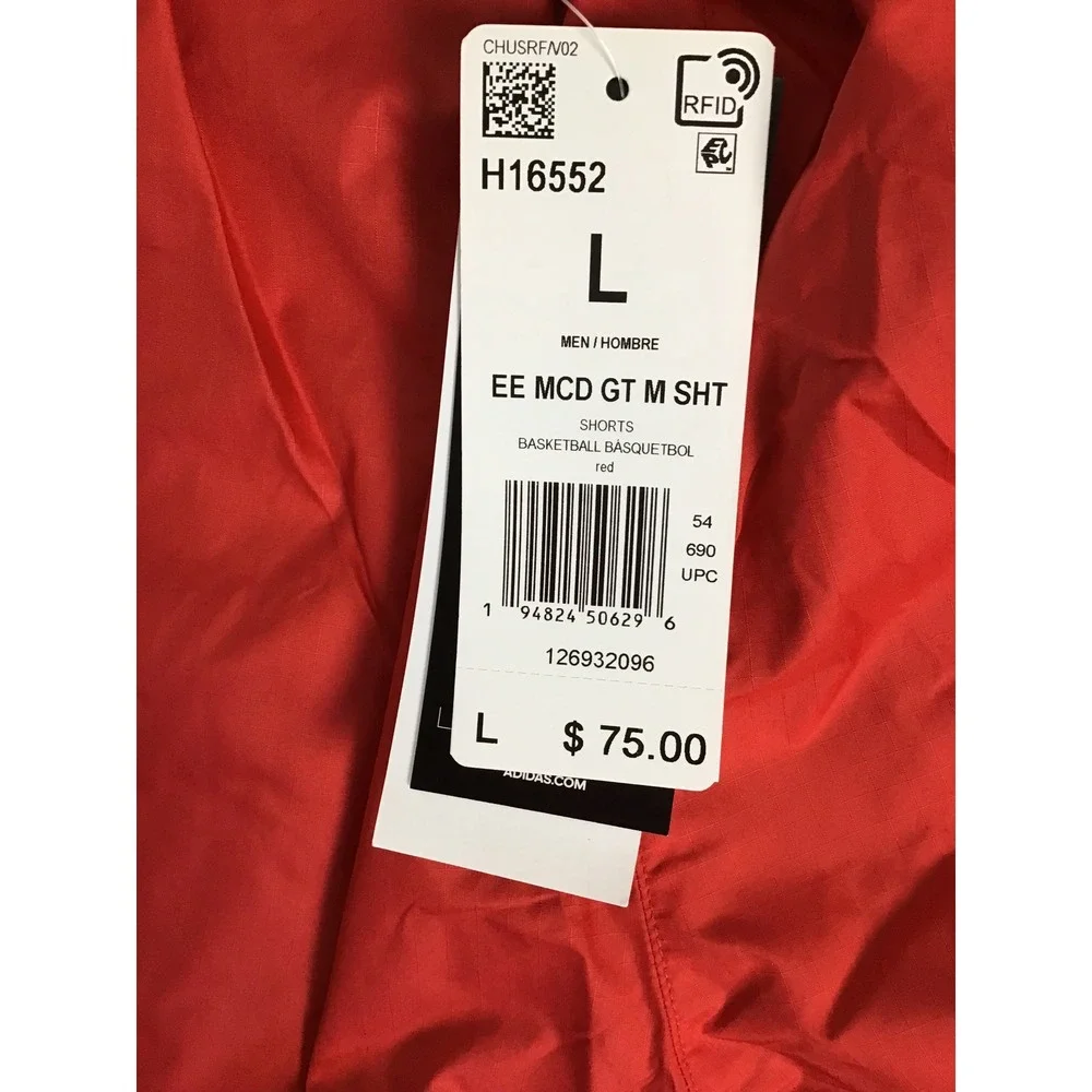 Adidas Men's Red Eric Emanuel McDonalds Games Basketball Shorts NWT Size L